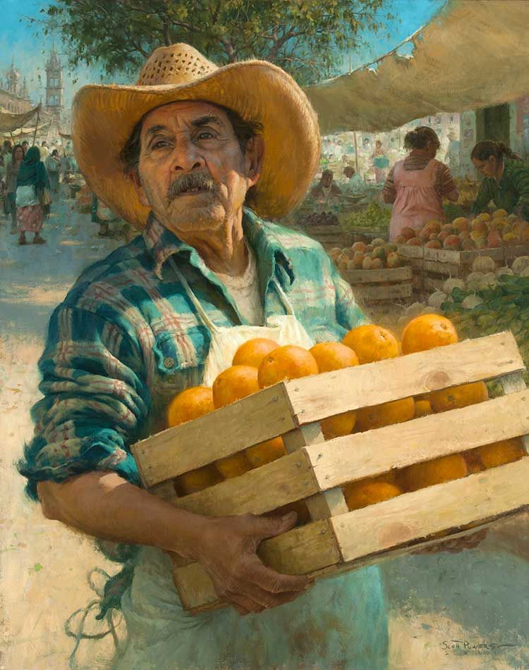Naranjas en Vanta painting