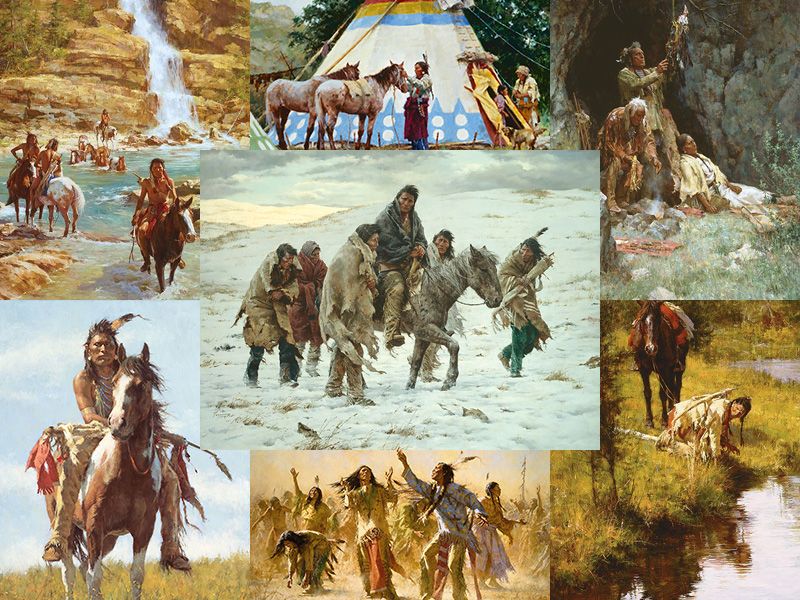 Howard Terpning painting collage