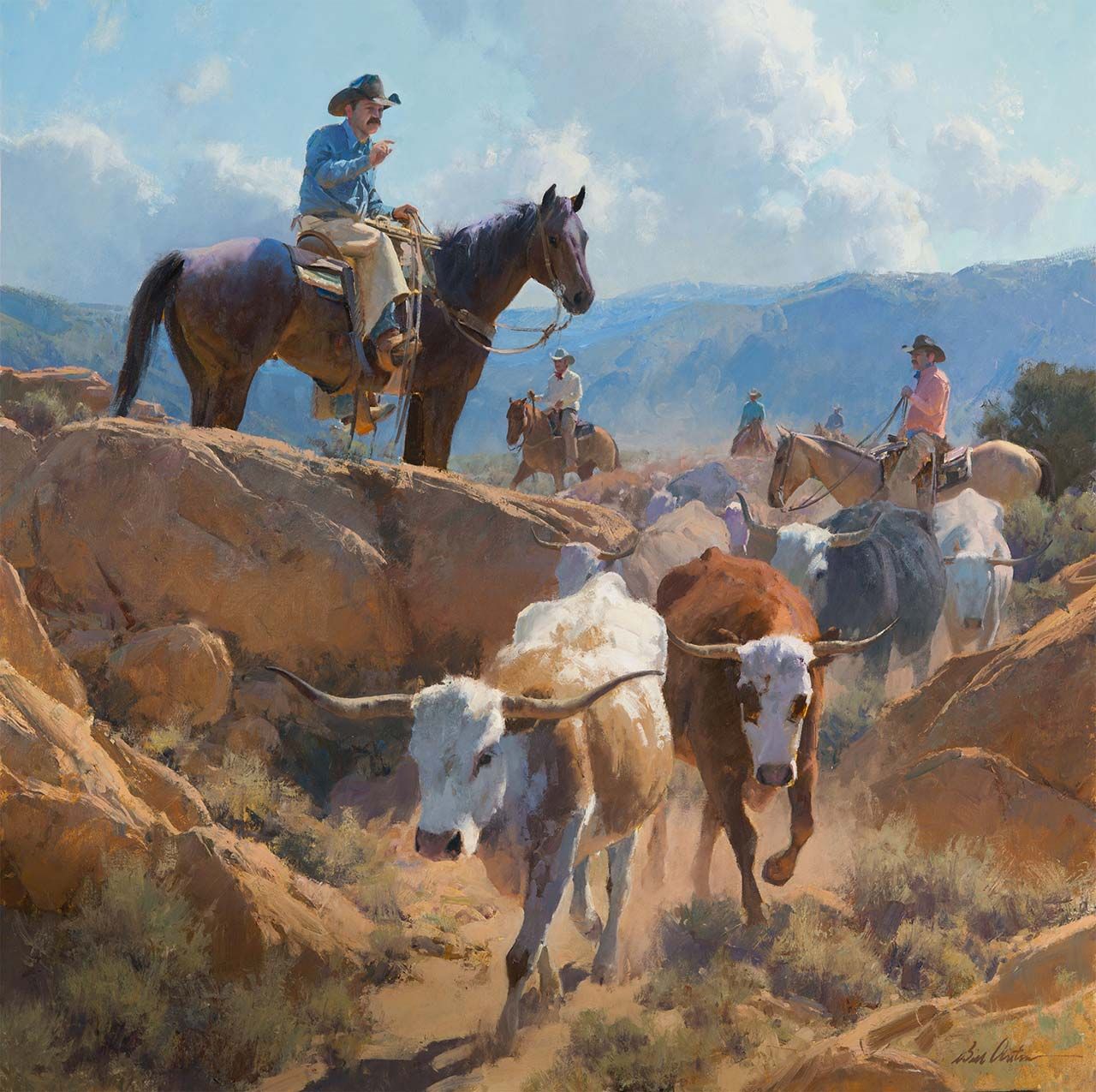 Counting His Money painting